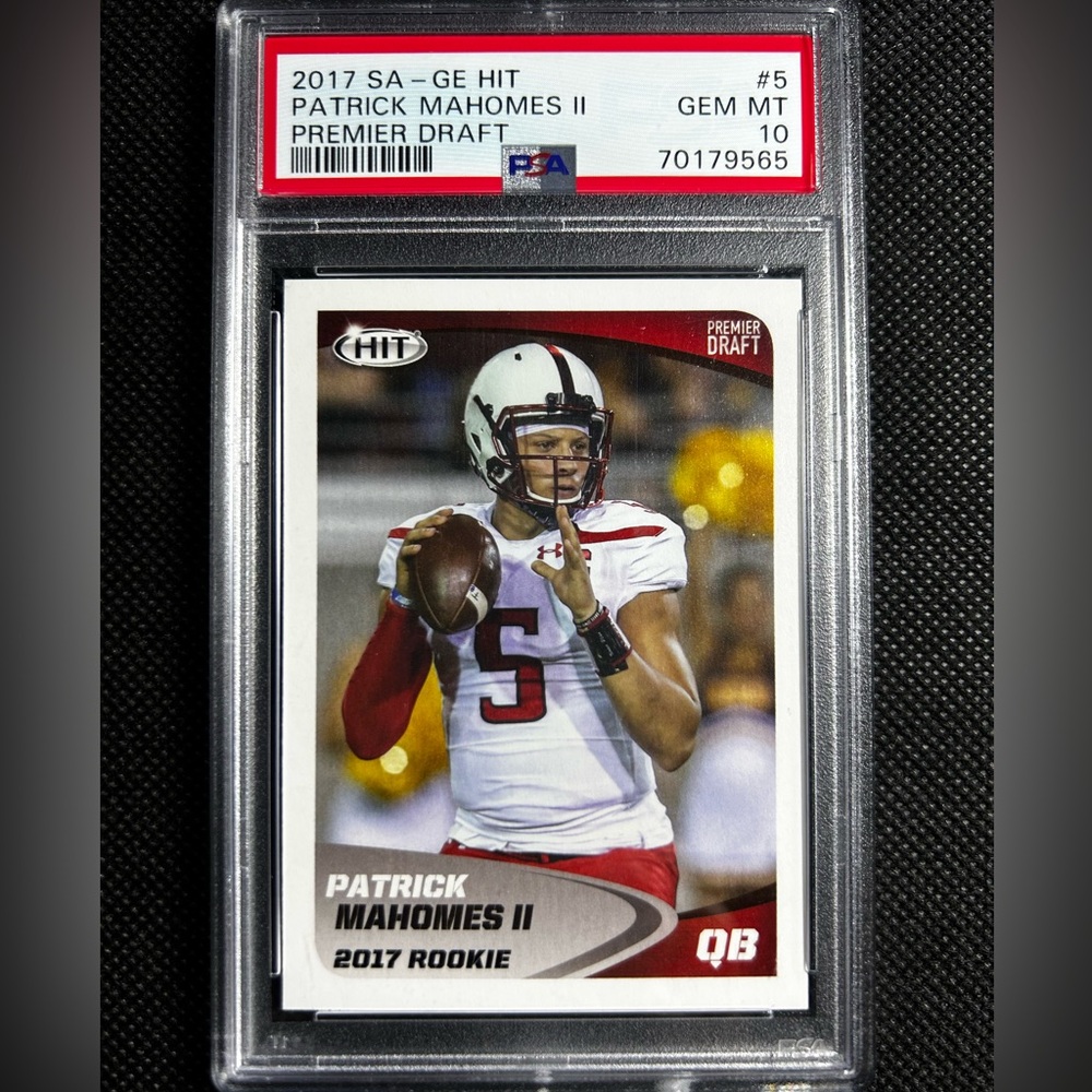 2017 Sage Hit Premier Patrick Mahomes Rc Rookie Psa 10 Gem Mint Kansas City